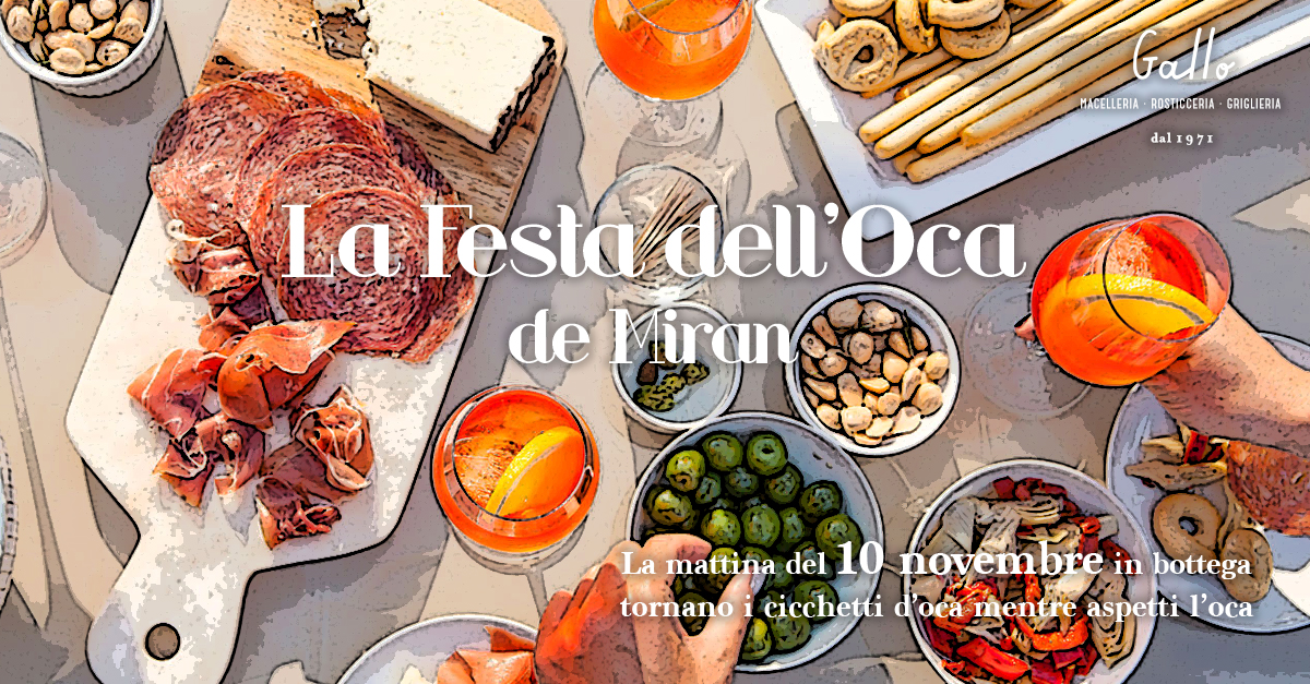 I cicchetti per la festa dell'Oca alla Macelleria Gallo di Mirano