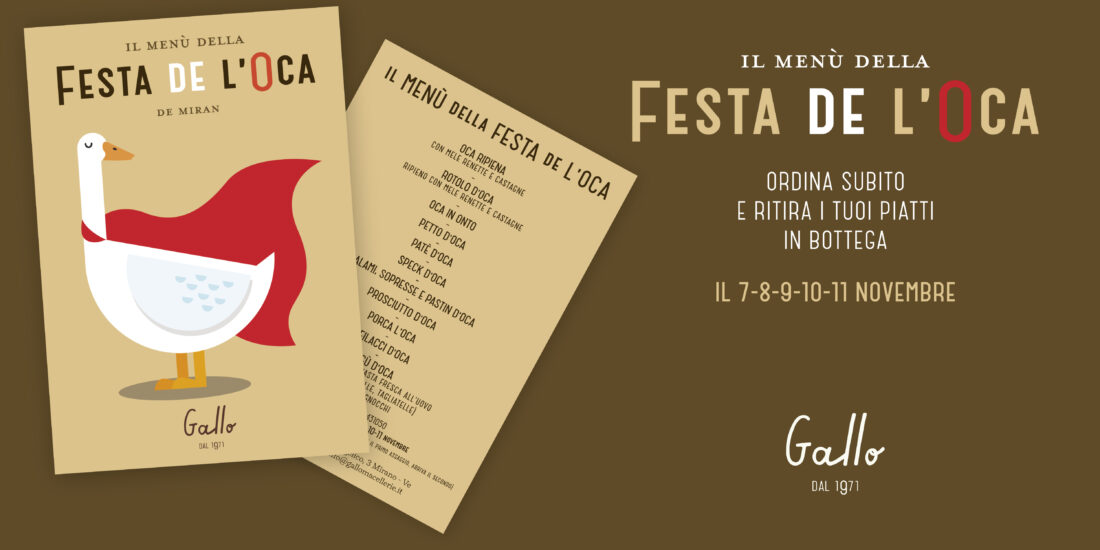 I menù della festa dell'oca di Mirano della Macelleria Gallo
